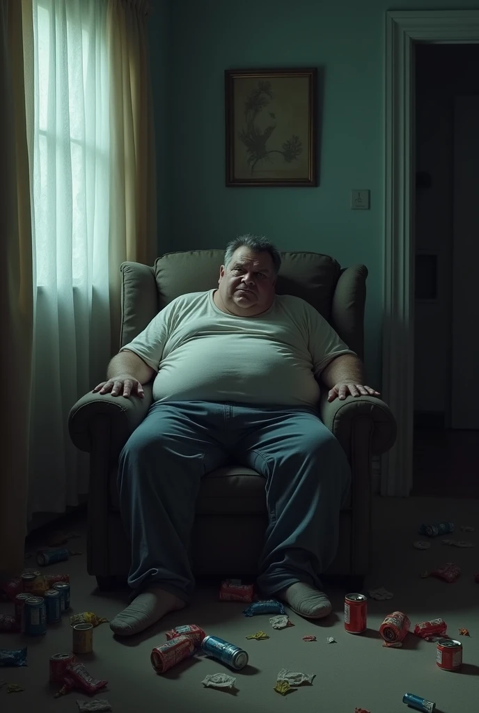 I want to see a guy who is lazy and fat and is sittin in a dark room