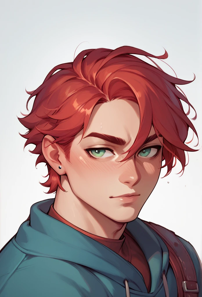 boy, Red-Haired, hairless, light green eyes