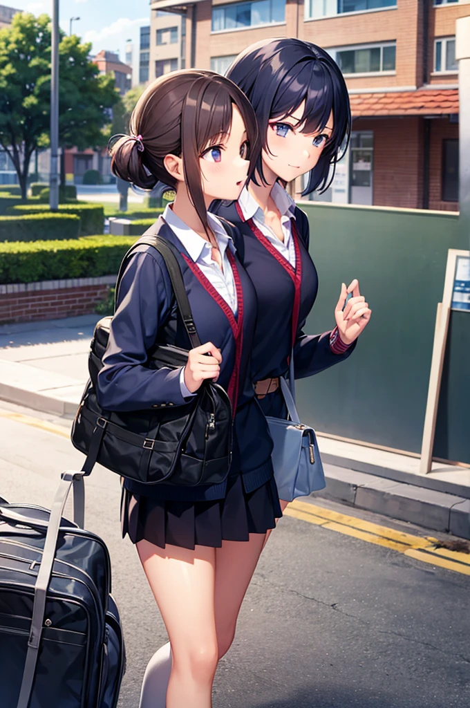 Girls going to school