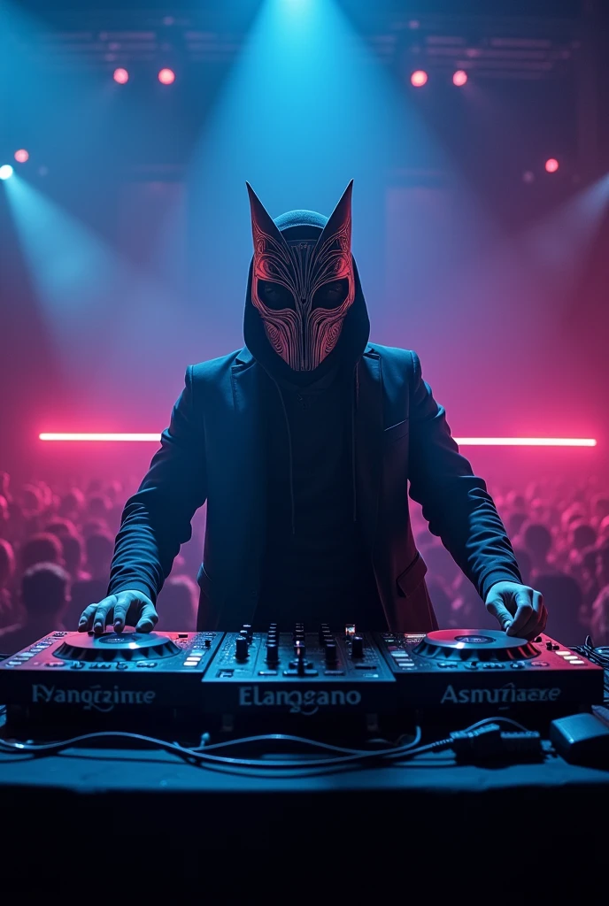 a dj wearing a mask