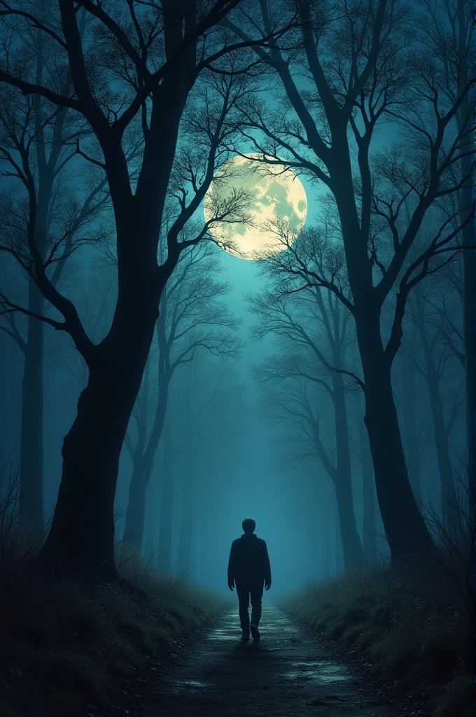 ((best quality)), ((masterpiece)), (detailed), As night fell, the atmosphere grew ominous. A cold wind blew, rustling the tall teak trees with strange, unsettling sounds.