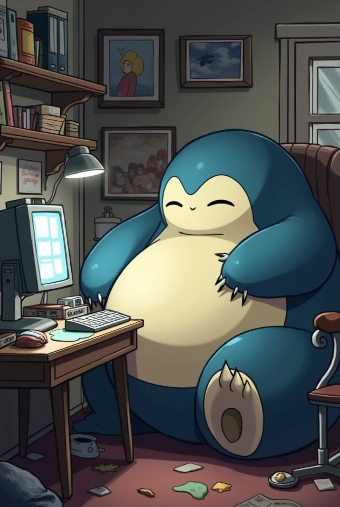 Snorlax using computer