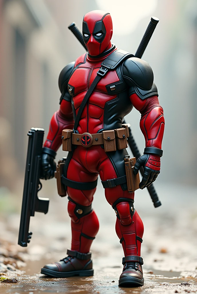 Create a premolar with the Deadpool suit