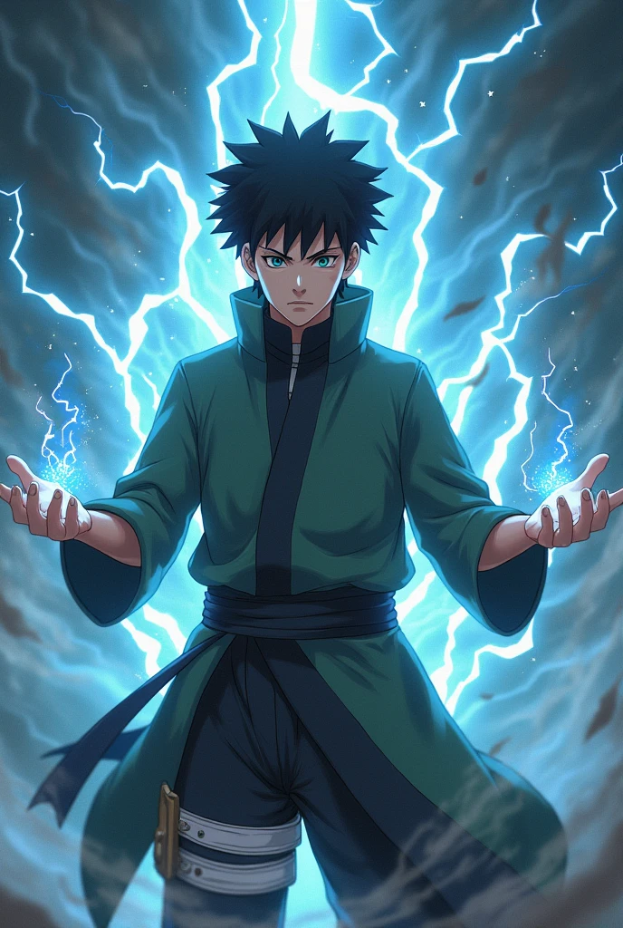 A male Naruto character with curly black hair, using your powers