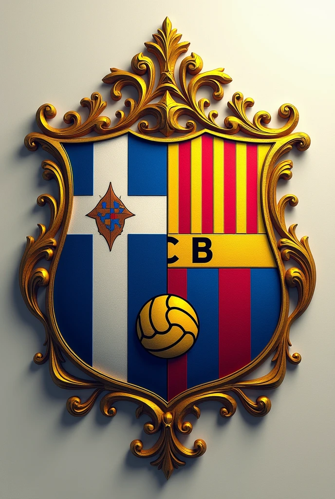 Cruzeiro and Barcelona shields together