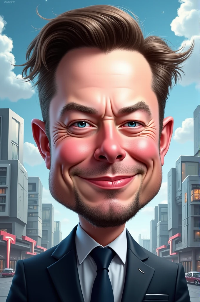 elon musk caricato