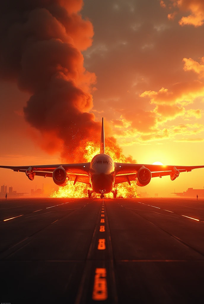 Un avion qui brûle en 16.9