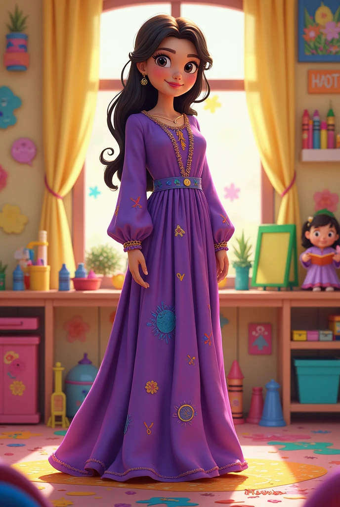 Crayola Theme Preschool Teacher Purple Gown 