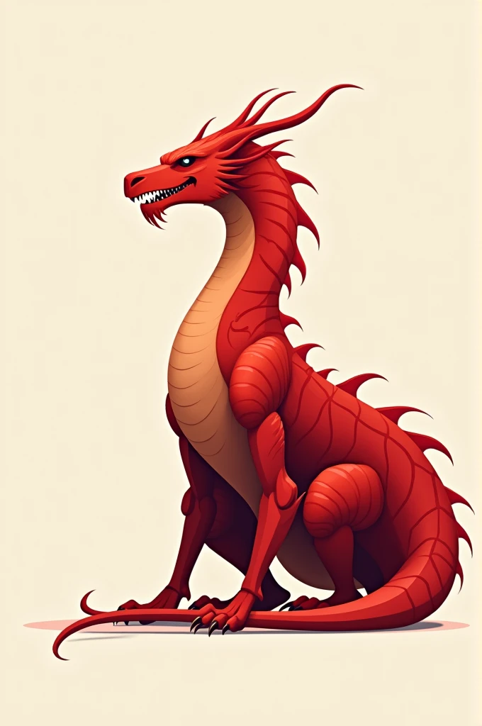 Minimalist Red Dragon