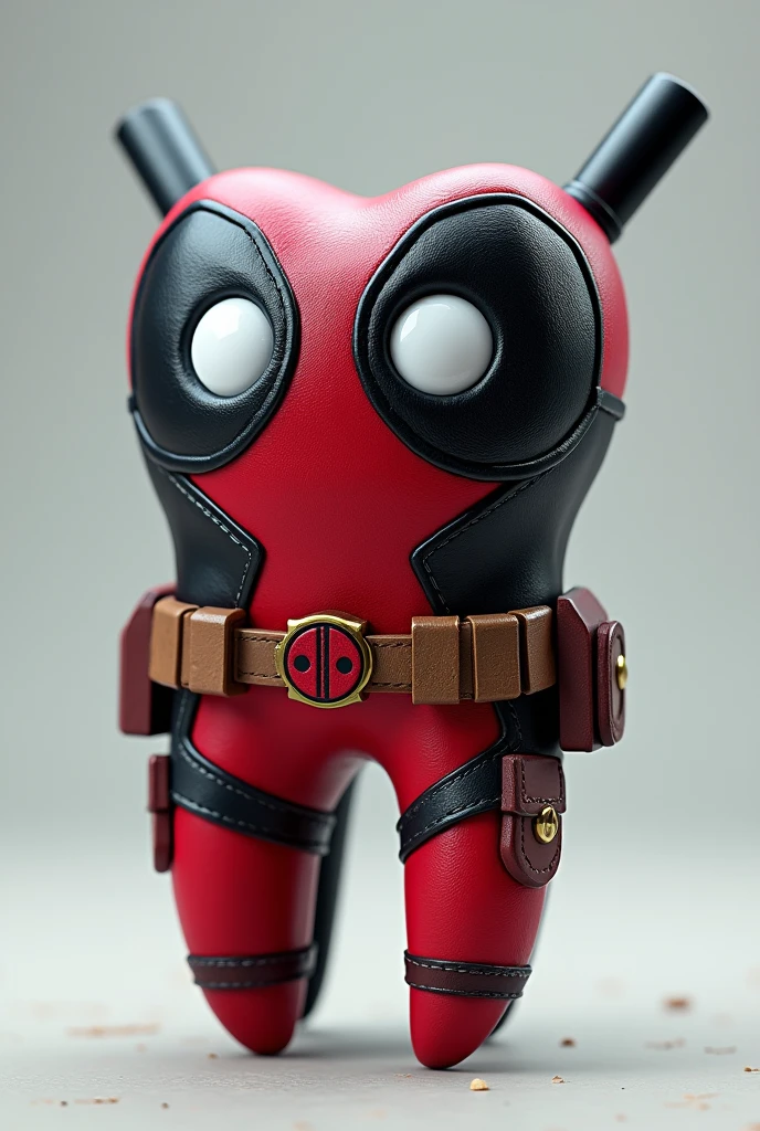 Create an upper premolar tooth with the Deadpool suit