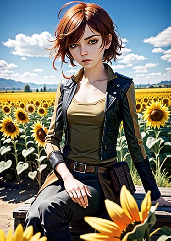 (masterpiece, best quality)
LilithBorderlands,  1girl, solo, red hair, yellow eyes, sitting in a sunflower field
  