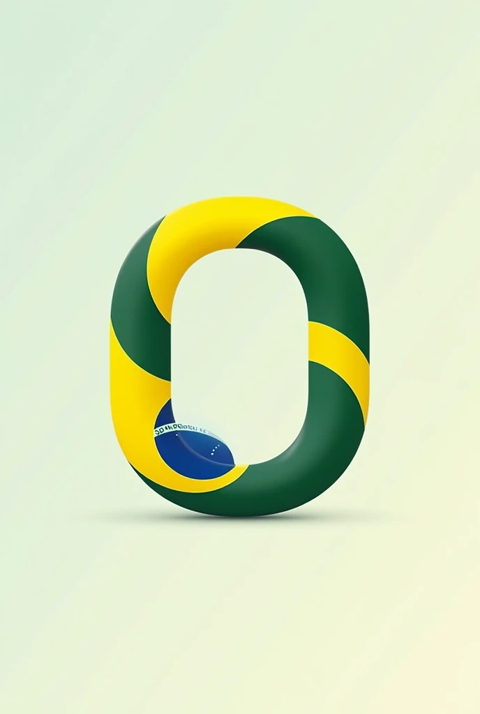 Create a number 0 logo, with a political campaign theme in the colors of Brazil