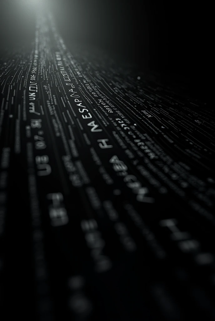 Create a LinkedIn cover with dimensions that are ideal for the platform. The theme must be programming, using a predominantly black color palette. The image should have code falling across the screen, inspired by the &#39;Matrix&#39; style, but with the Java codes being more apparent and highlighted. The image must not contain human figures and must be a banner in 4K resolution, with the codes in black and white.