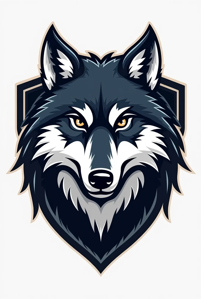 Simple 5cm wolf shield to be engraved on a volleyball jersey