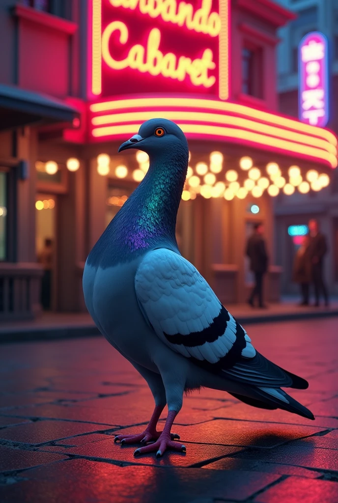 Pigeon turns from the unbanda cabaret