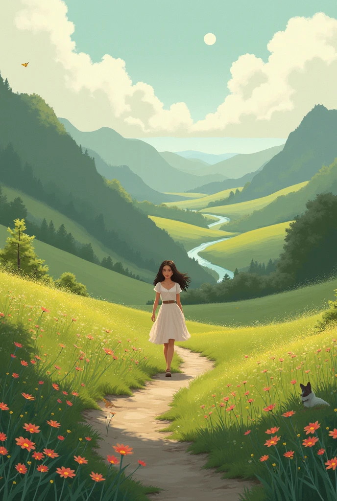 Create a landscape with the vibe of the name Gabrielle