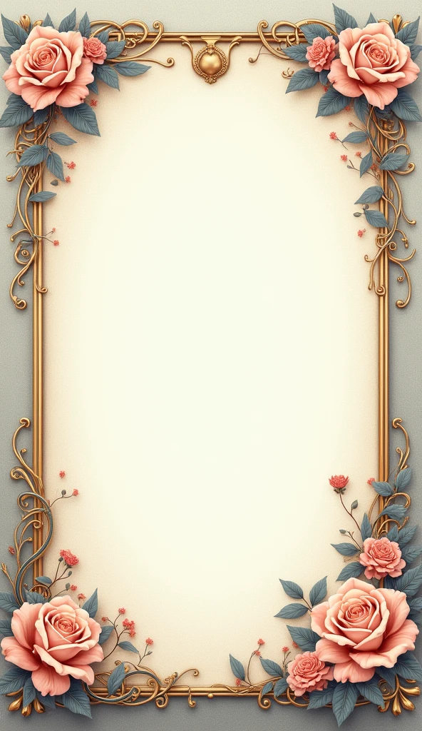 A page with a beautiful frame design for writing text