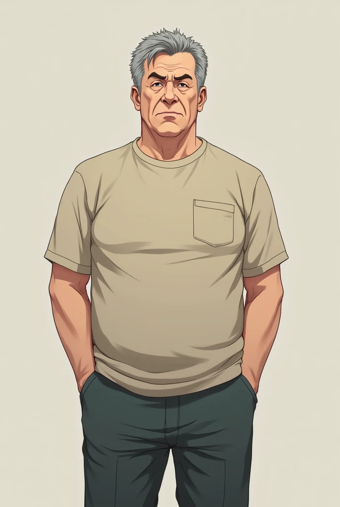 A full grown man, beta male, he is looking like a people pleaser, anime style, realistic