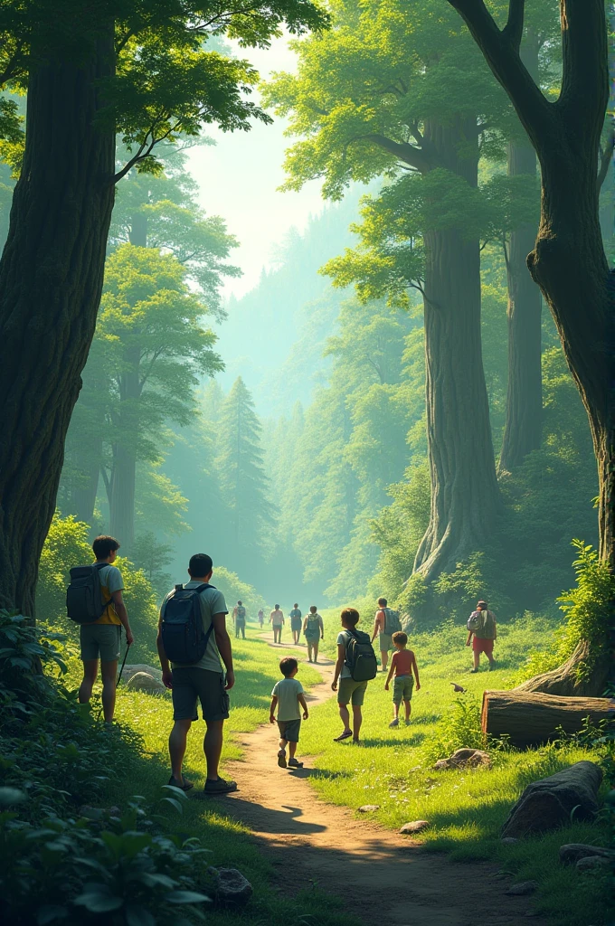 people in the forest