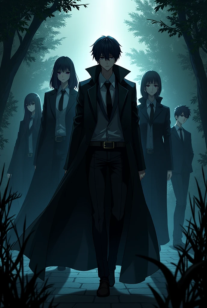 creame cuatro banner de 260px x 423px de shadow garden del anime the eminece in shadow