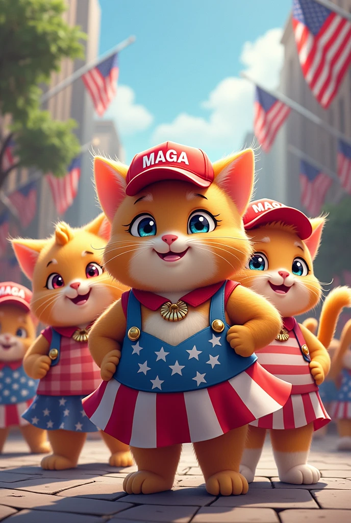 fat cat girls maga design