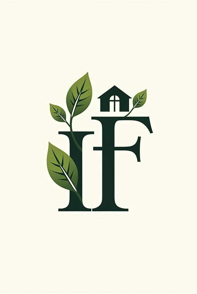 Academic logo with the acronym If using elements such as house and leaf
