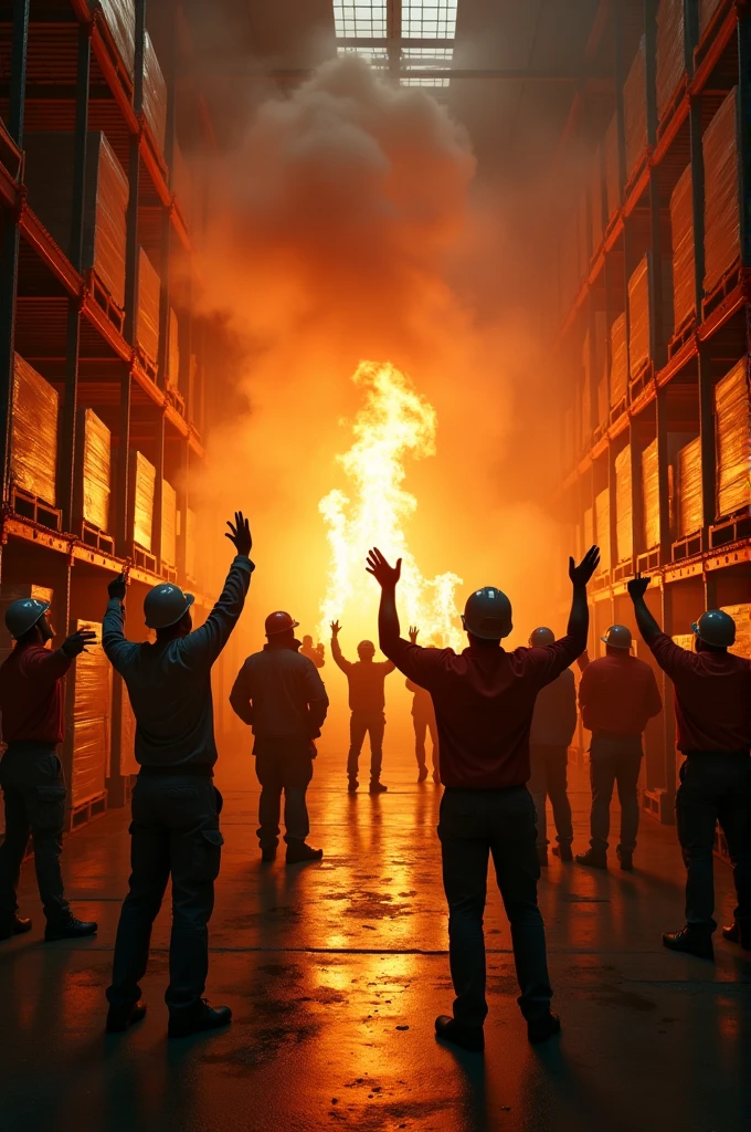 Fire signaling in warehouse