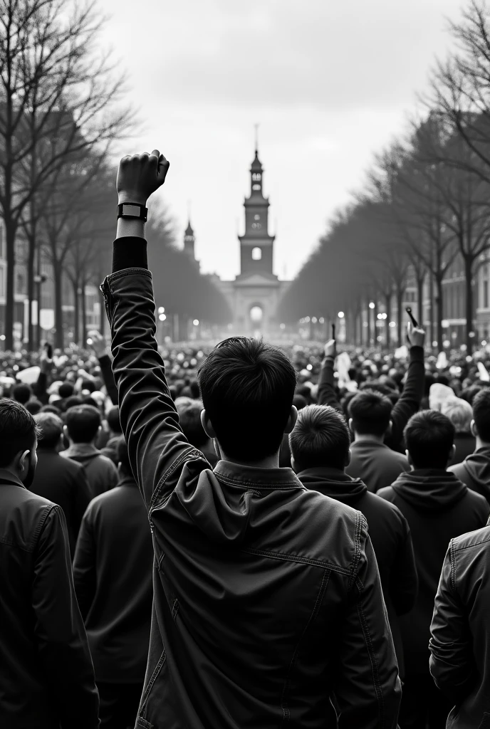 Stand with Palestine with wave Amsterdam pic.with black theme