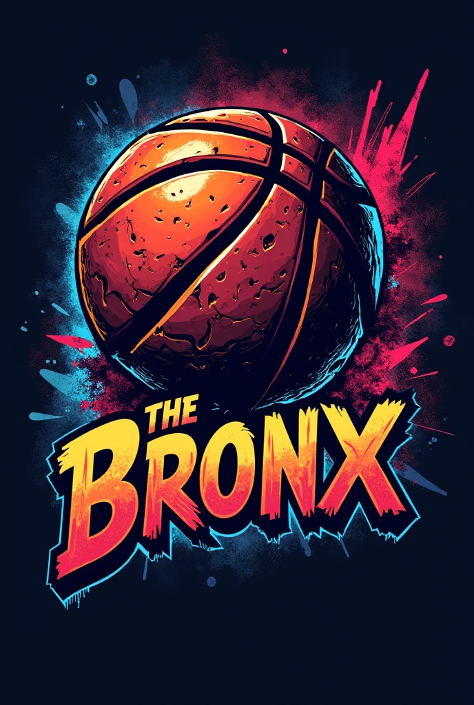 basketball logo for basketball team with the name "The BronX"