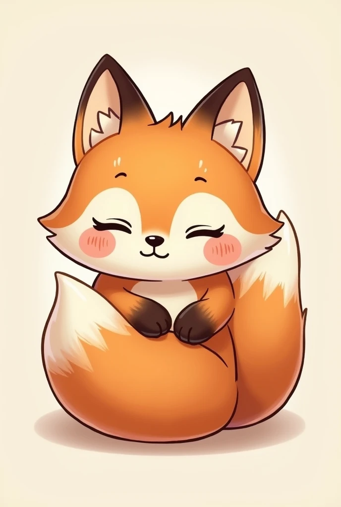 Kawaii fox cuddly toy tattoo 
