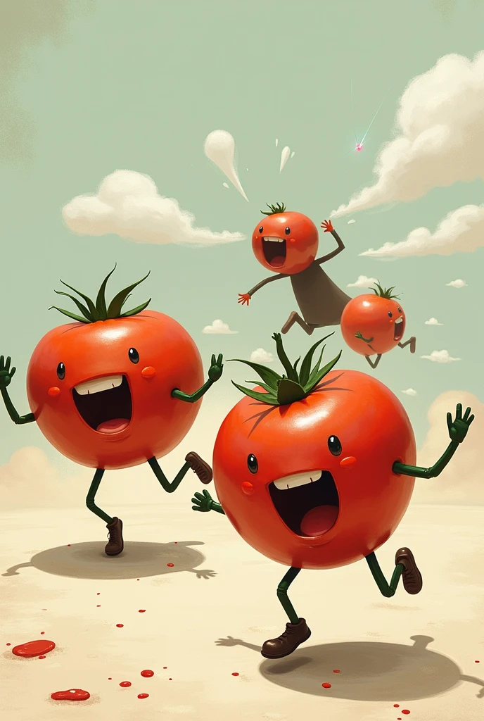 Spawns two running tomatoes by eating 