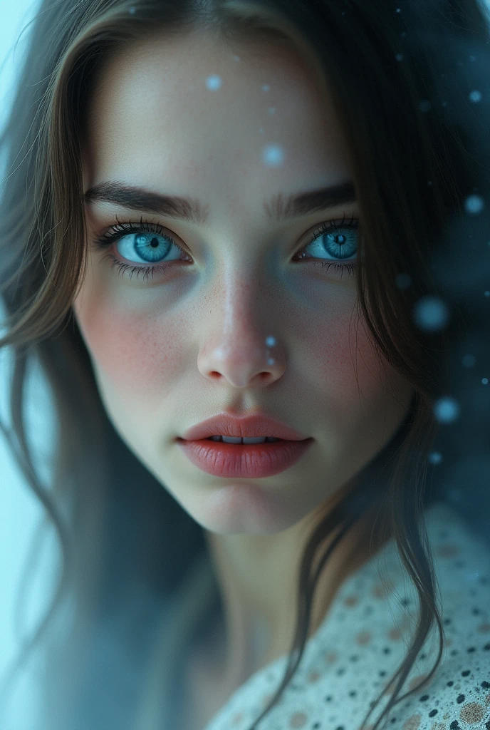 Woman with blue eyes 