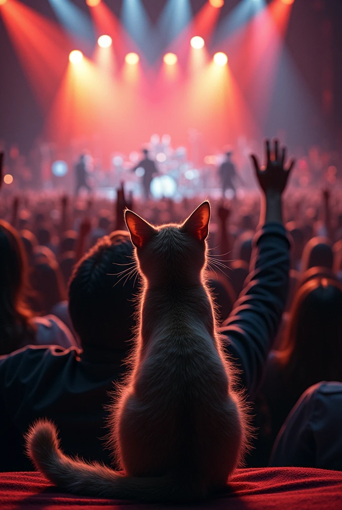 A cat at a Beatles concert