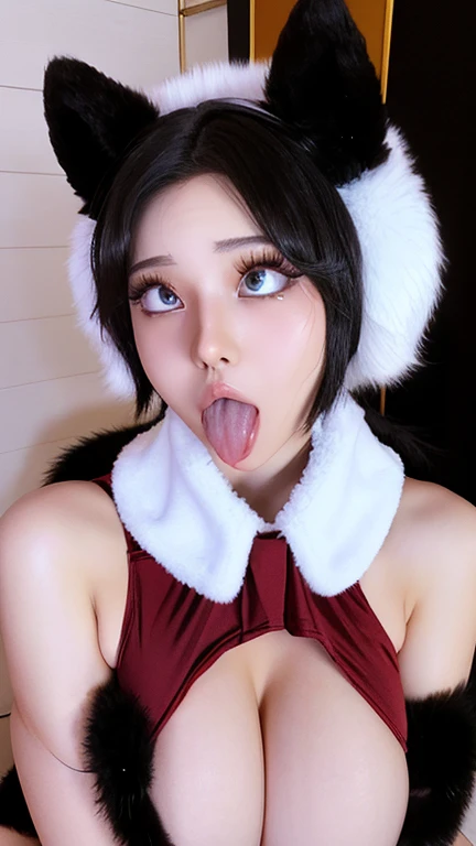 (((score_9, epic-Ultra-HD-details, epic-Ultra-HD-highlights, photo-same-realistic upscaled-resolution, source_furry, analog photo, ziprealism, physically-realistic, lit, furry-characteristics)))
1girl, kemono, solo, girl, clothed, body fur, white, white fur, detailed fluffy fur, looking at viewer, red eyes, black dress, upper body detailed face eyes and fur, (big breasts), (ahegao face detailed)