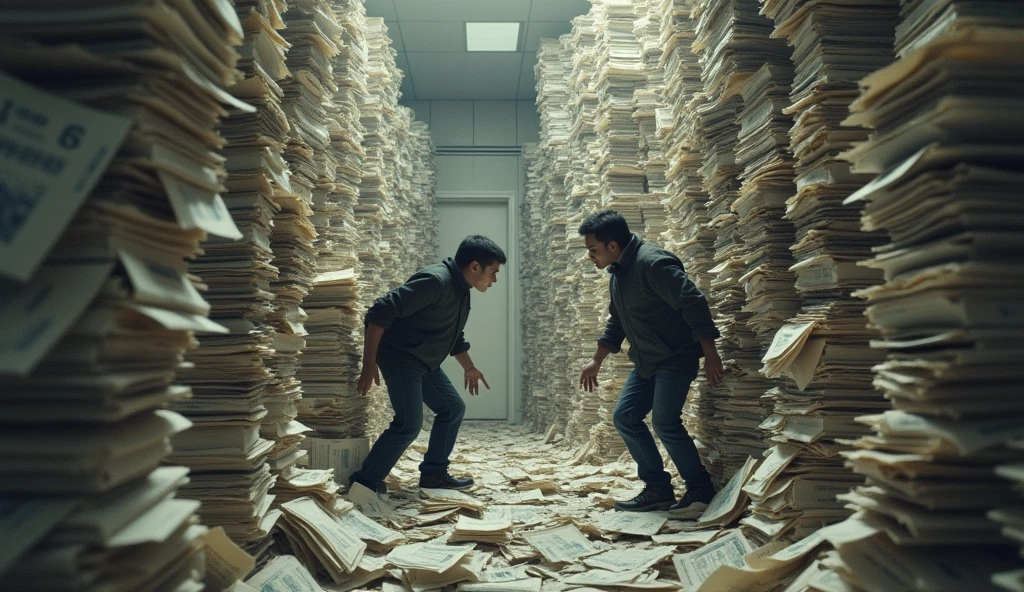 "Student loan debt now over $1.75 trillion"
A visual representation of the staggering $1.75 trillion in debt—perhaps stacks of bills and loans filling up a room, with students trying to climb over them, struggling to get by.