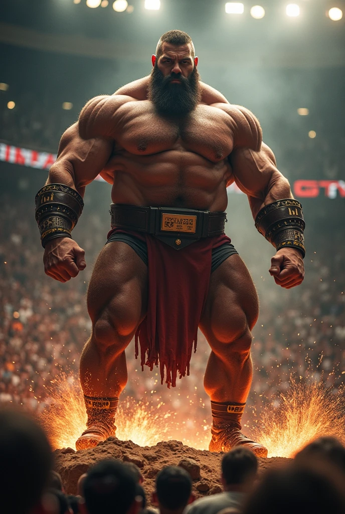 Please find on the Internet photos and videos of the performance of a strongman nicknamed "living floor"