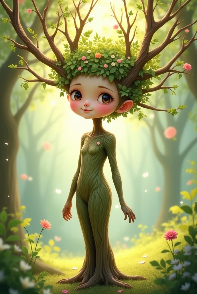 A tree in the human version cute woman