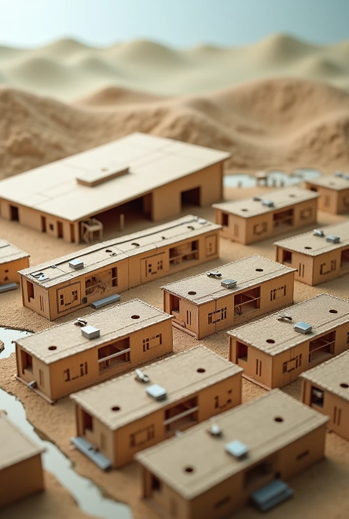 Easy to make model of an industrial poultry house 