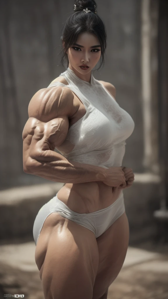 (ผลงานชิ้นเอก, ความละเอียดสูงสุด, miaoz ,iaoz, high realistics, (ความคมชัด 8K UHD:1.3),(muscle definition:1.0),(Realistic:1.2)(ความสมดุลของตัวละครแต่รูปเท่ากันทุกรูป 1:1)
1girl masterpiece body tall, best quality, (body strength muscle:1.0),(masterpiece), (ความคมชัดสูงสุด),(8K),(high-realistic),(high illustration)
, (high detailed brown short hair),(high detailed beautiful lips,detailed beautiful white teeth),(high detailed brown eyes),(8K),(high detailed thick eyebrows),(8K),(high detailed Front),(high detailed beautiful cute face),(high detailed beautiful eye),(8K),(high resolution),(แฉกแสง),(8k),(Octane Render),(wear เสื้อผ้าคลุม chinese style:1.2),(ความละเอียดสูง, ผลงานชิ้นเอก, ความละเอียดสูงสุด, miaoz ,iaoz,), seductive pose,