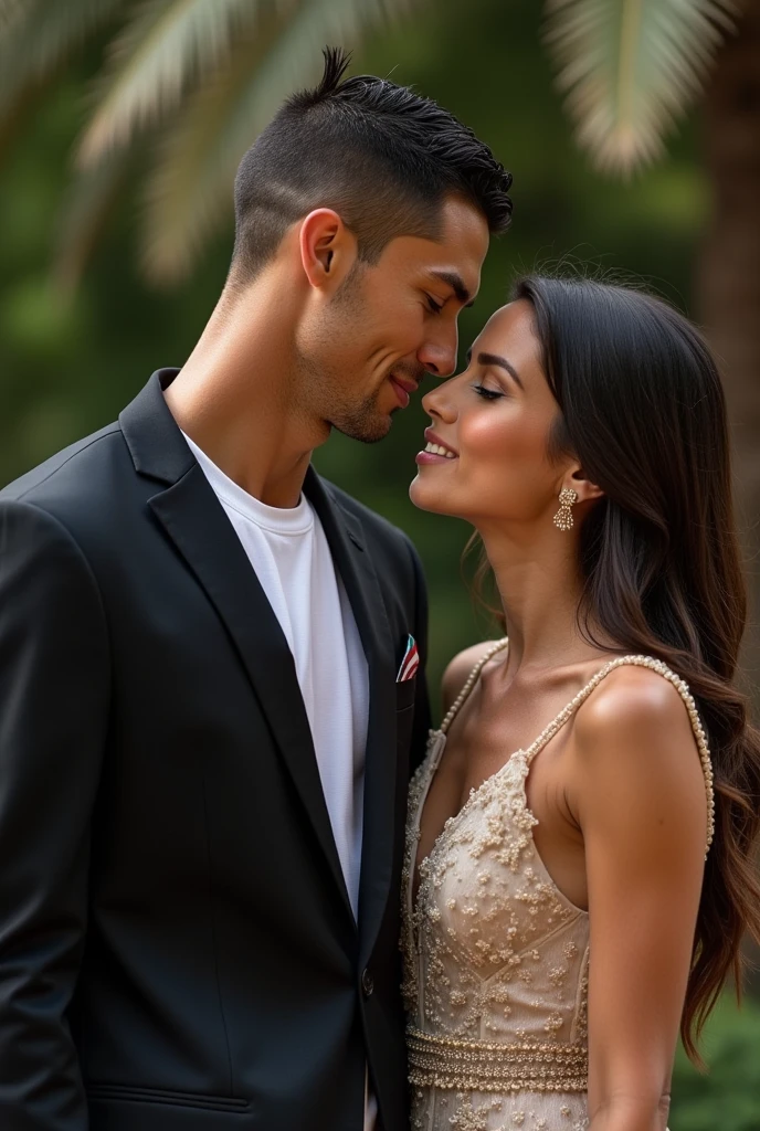 Cristiano Ronaldo with wife