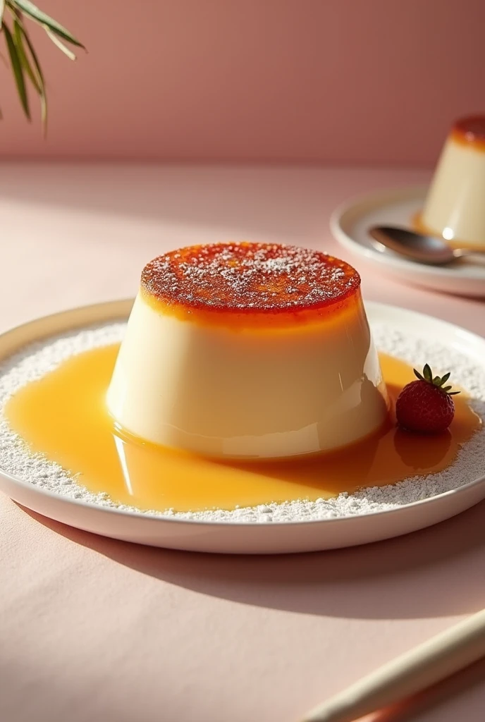 very beautiful and shiny pudding