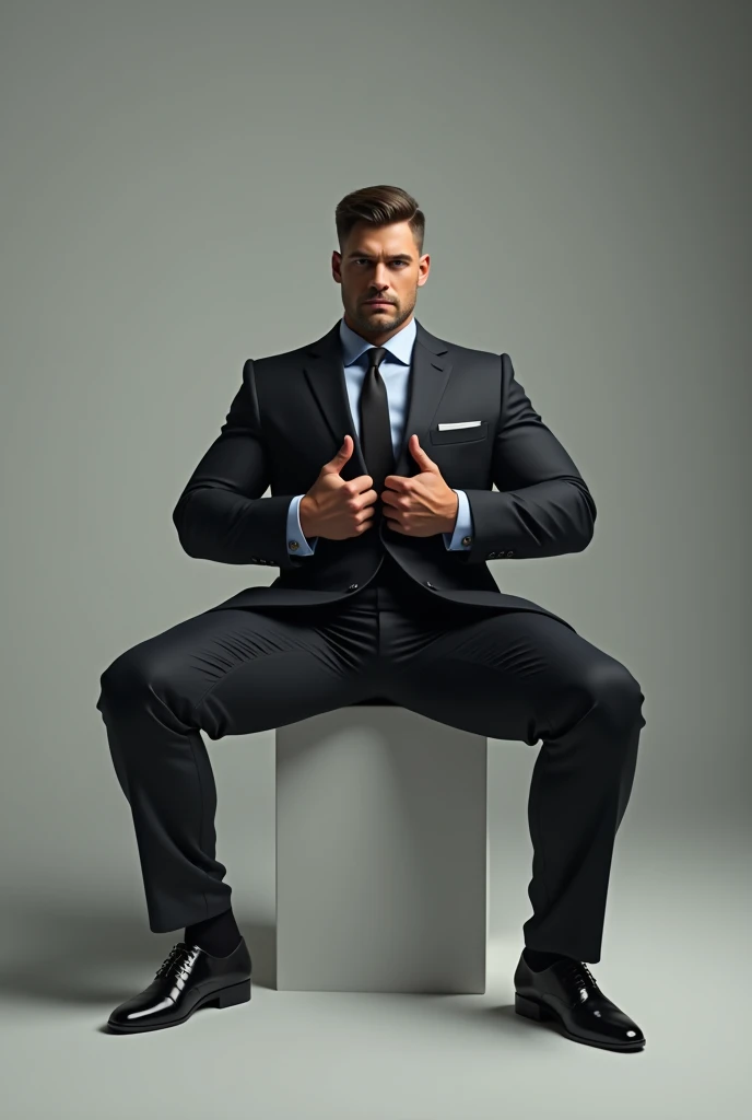 30 years old,Hidetoshi Nakata,(Kogoro Mori 1.3),whole body,Lean,muscle,office,black,foot,Suit,foot lift,sofa,Baldhead ,transparent,Thick body hair,underwear,Topless,Densely hairy,Fortitude,HD,With a mustache