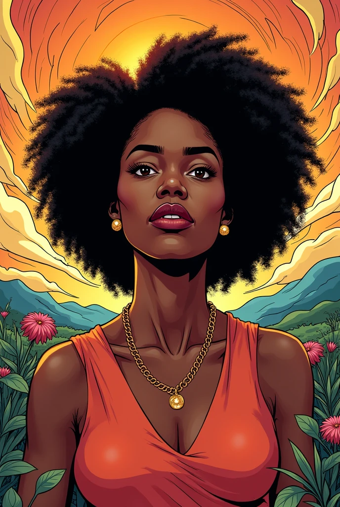 Philosopher Bell Hooks comic book version with color