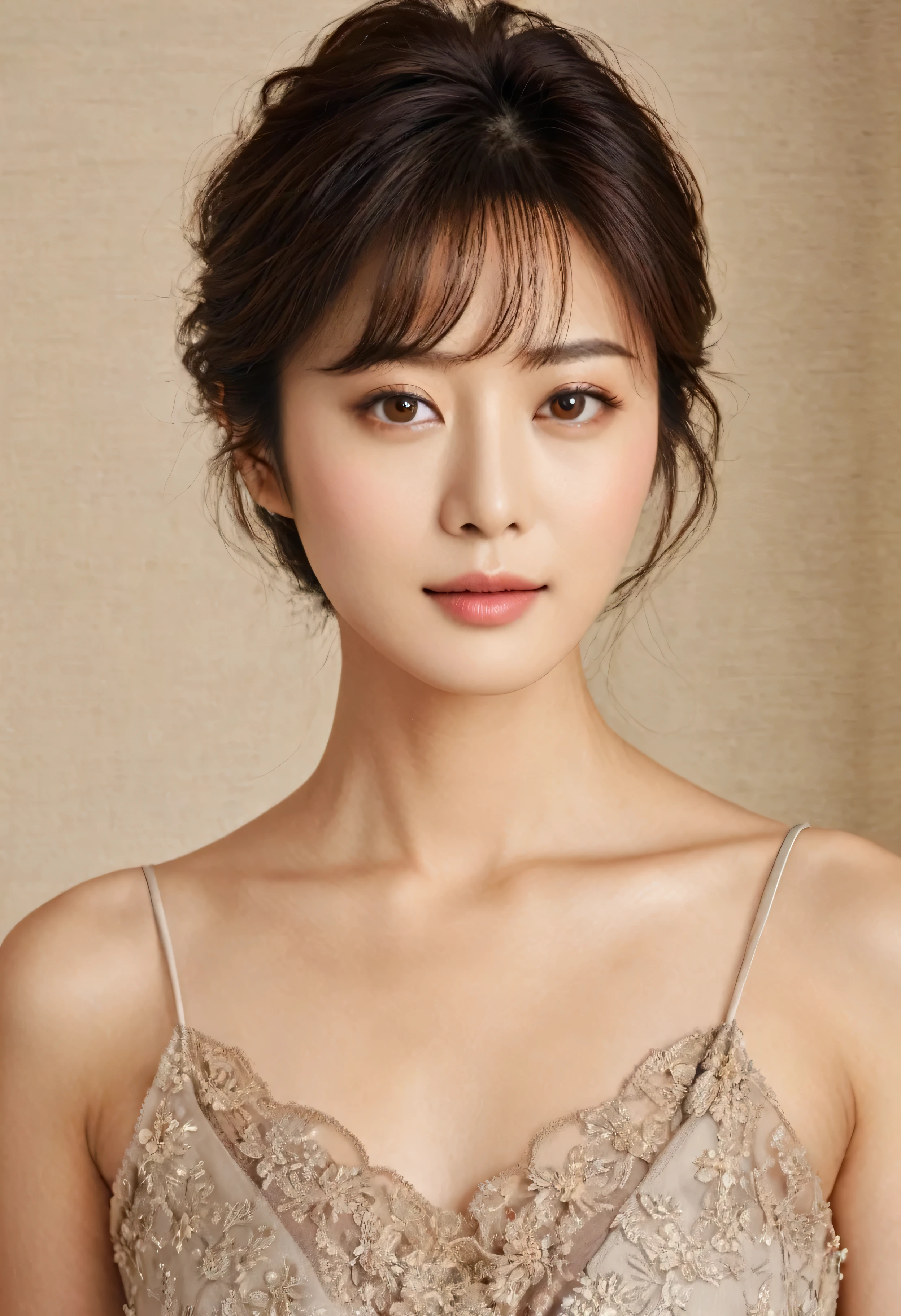 dark brown haIr、LIght brown eyes、Japanese actress face、 lady、looks lIke hIm'I'I'I'I'I'I'I'I'I'I am about 40 years old.、(IntrIcate-detaIl:1.2)、(top-qualIty:1.4)、 (超A hIgh resolutIon:1.2)、超A hIgh resolutIon、(A detaIled eye)、(detaIled facIal features)、nffsw、8K resolutIon、D cup breasts、long hair、sunset、The beach where you can see the sunset、beautiful legs、crop top、shorts、People look small、I turn around and look back at me、