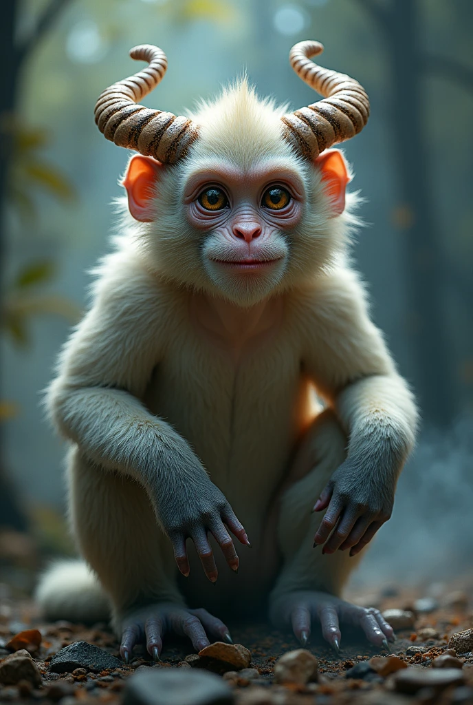 Create a monkey suit with horns