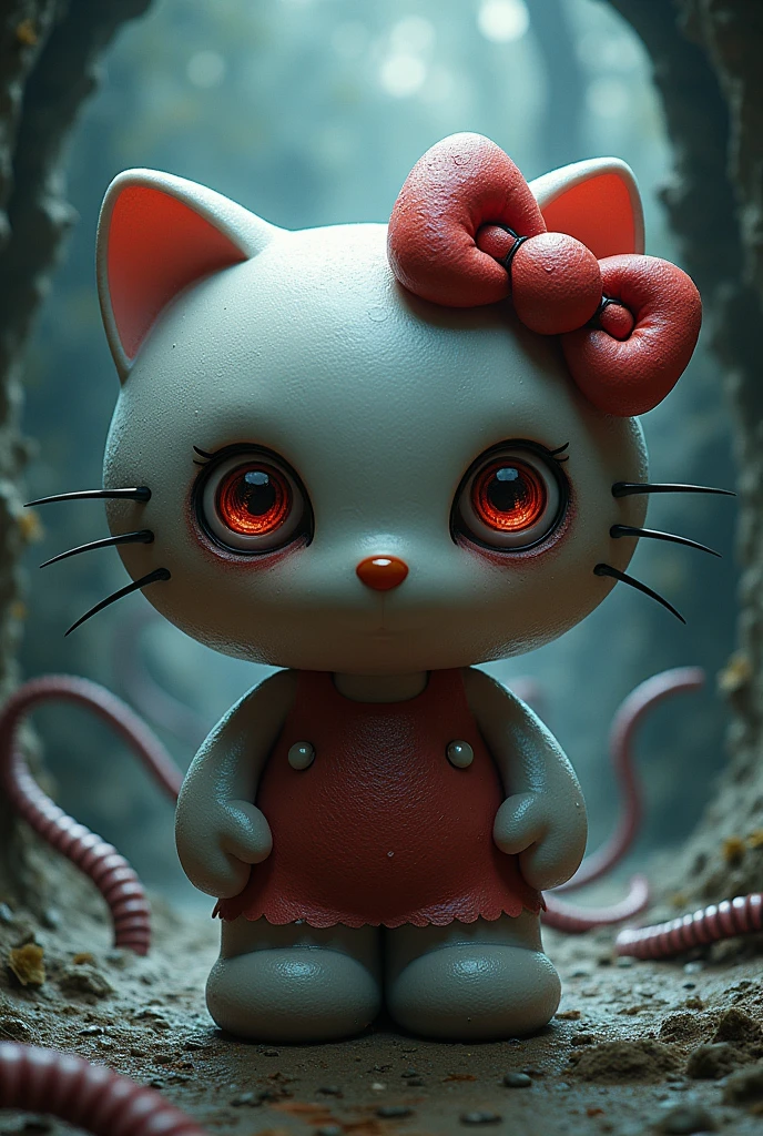 make hello kitty mixed with the uzumaki manga