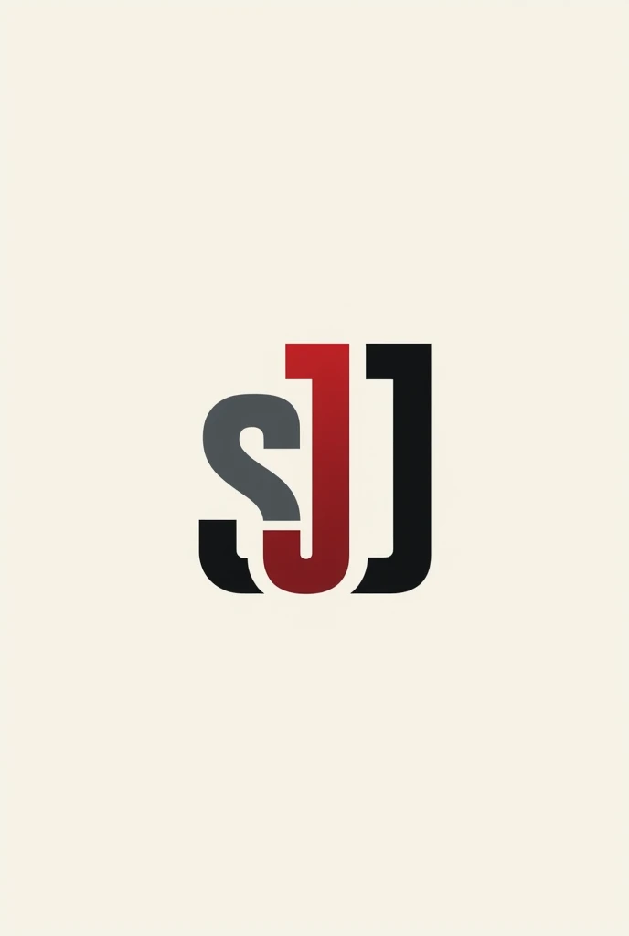 make a logo with the letters saagj in black, gray and red