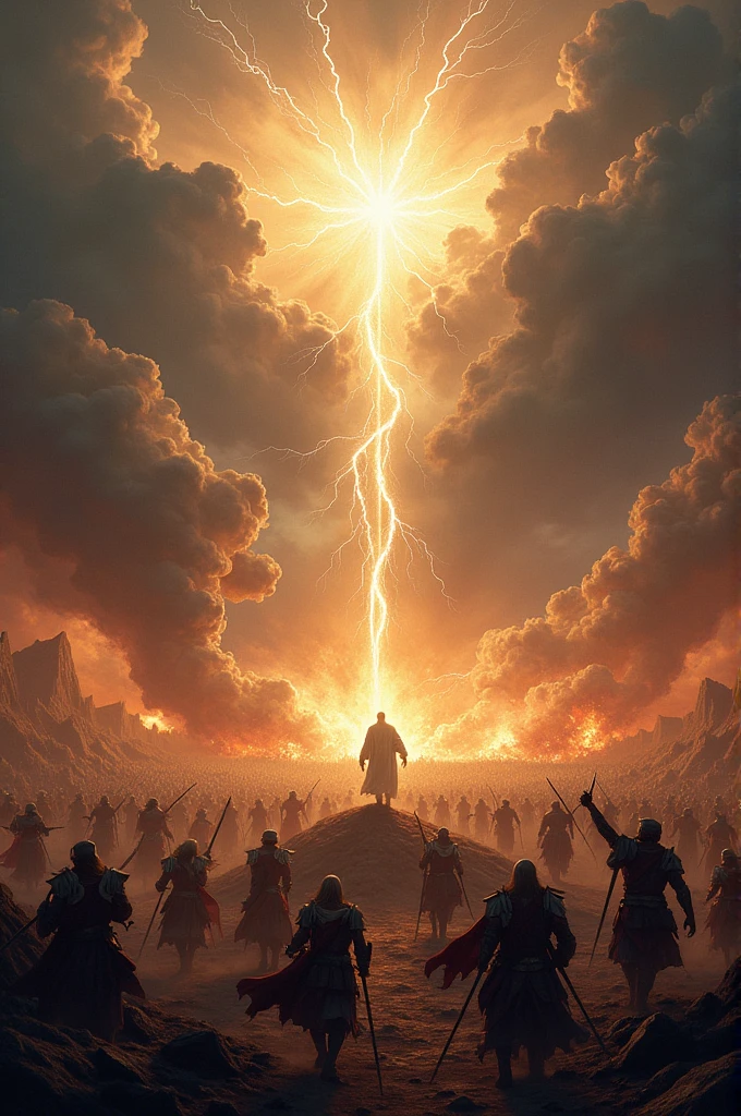 Draw the battle of Armageddon