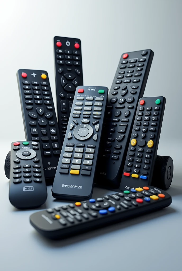 make image of different kind of TV remote