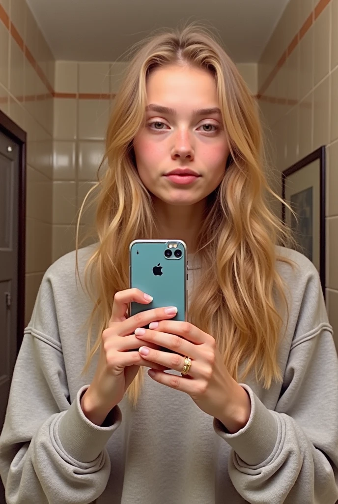  taking a selfie in the bathroom 
